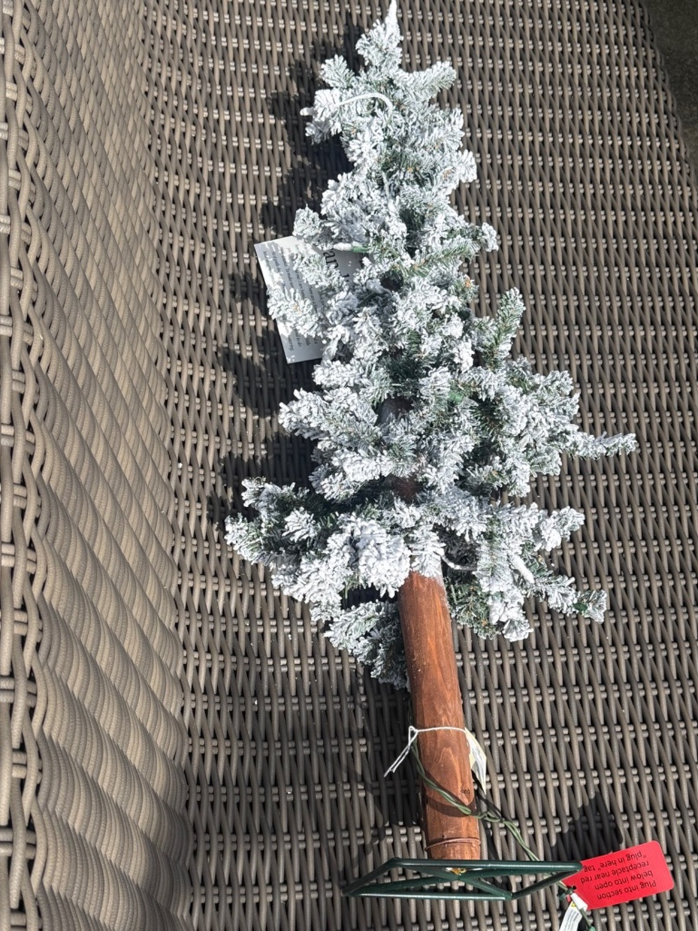 Pre-lit Flocked Alpine Tree - 36” - NWT